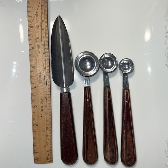 Econome Inox Mid Century Modern Fruit Sculpting Kitchen Utensils Set of 4 - Picture 5 of 5